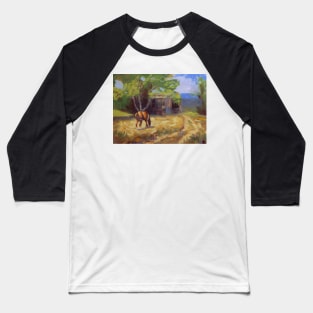 Quiet Grazing Horse Baseball T-Shirt